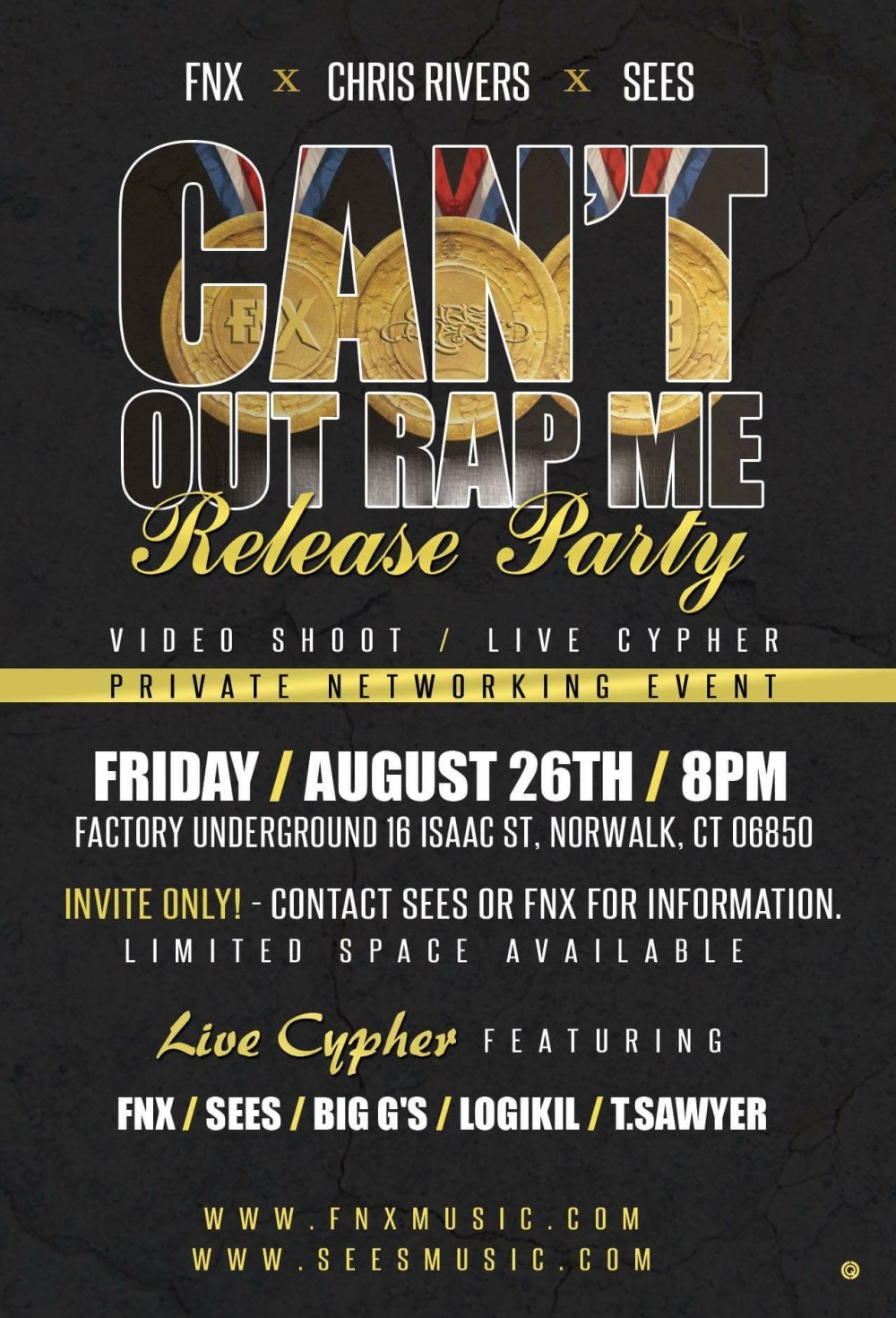 Cant Out Rap Me Flyer